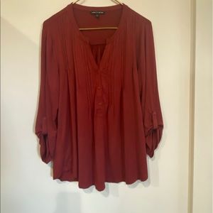 Lightweight Rust pullover knit Sz XL